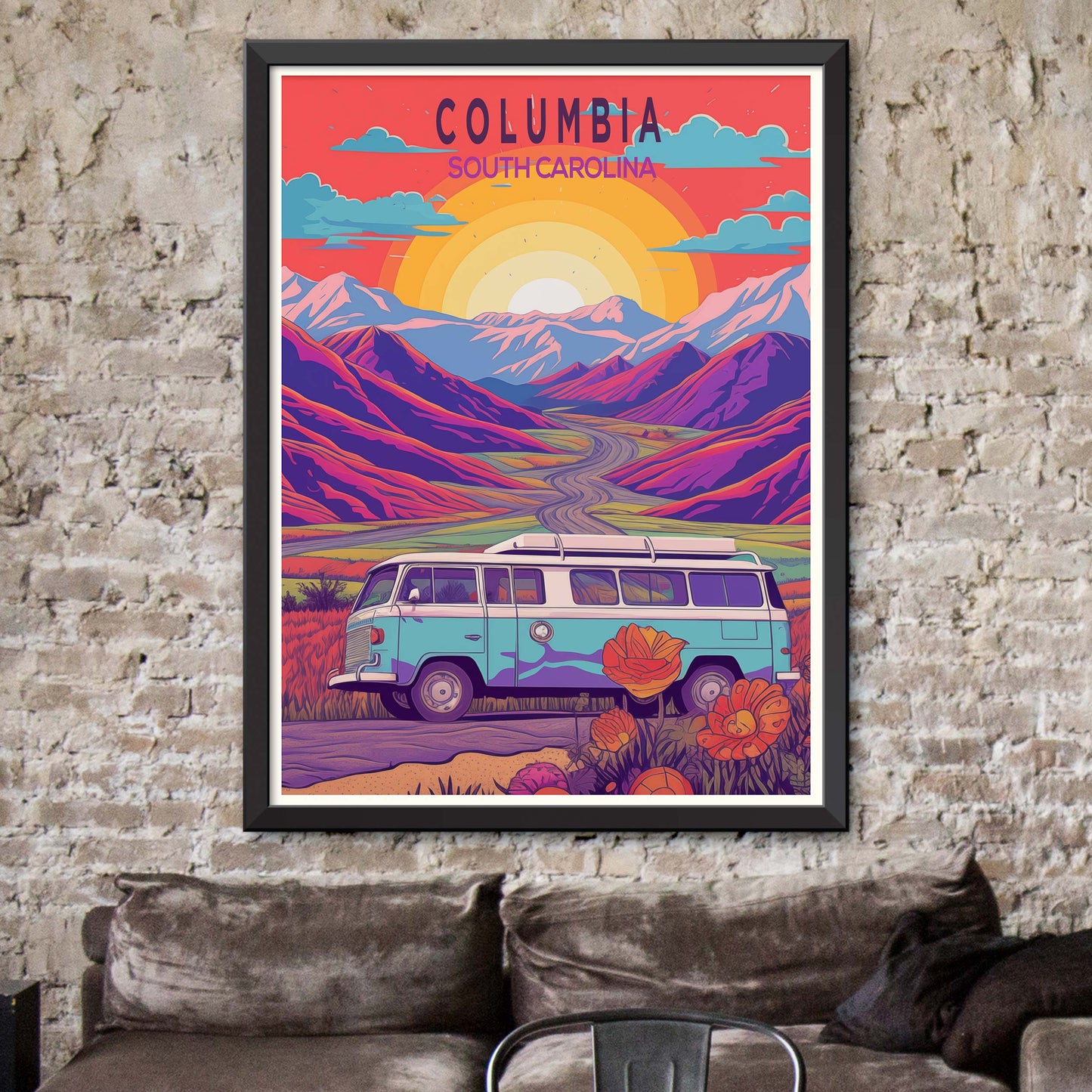 Columbia Poster Print, Columbia Wall Decor, South Carolina Wall Art,