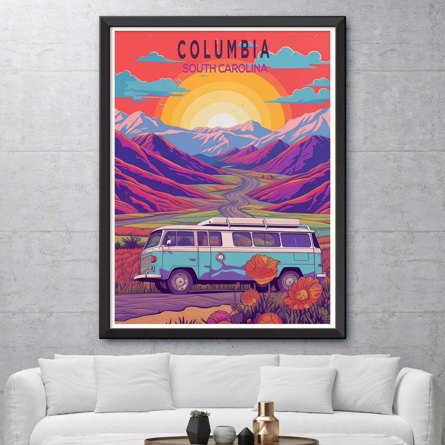 Columbia Poster Print, Columbia Wall Decor, South Carolina Wall Art,