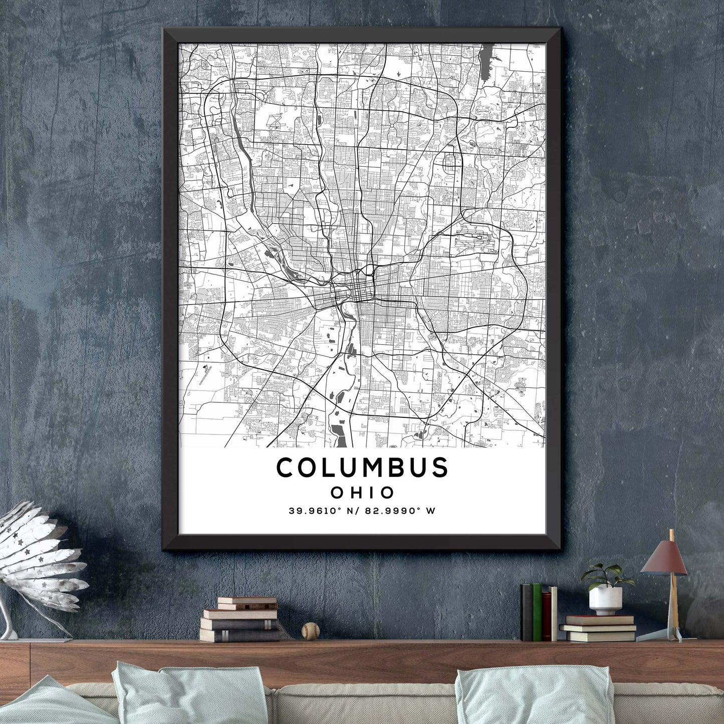 Columbus,Ohio Map Print