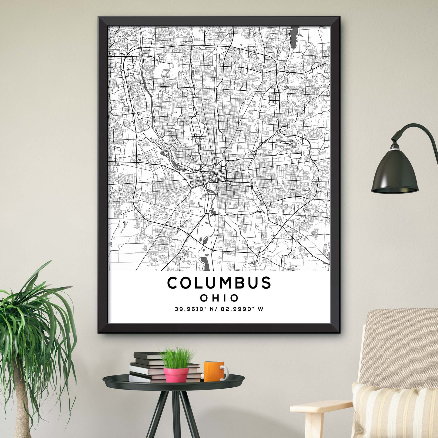 Columbus,Ohio Map Print