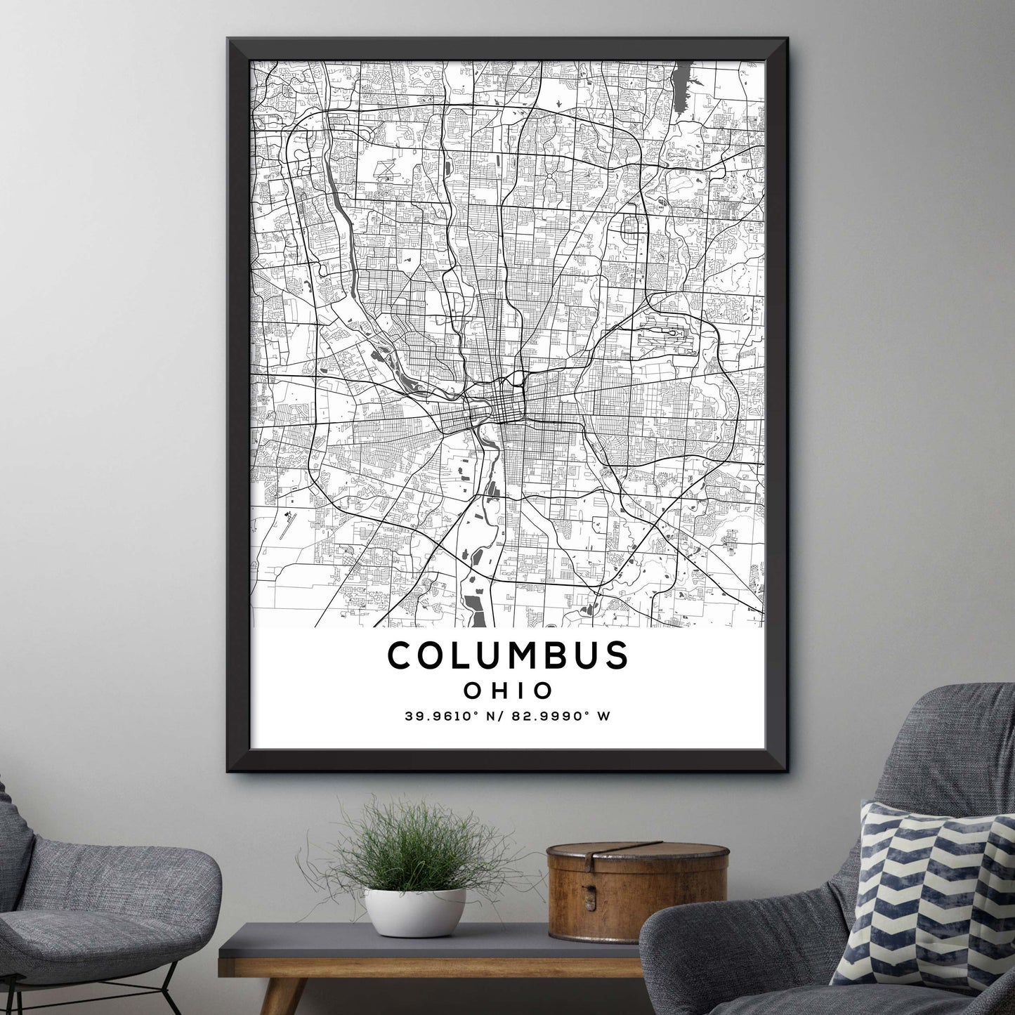 Columbus,Ohio Map Print