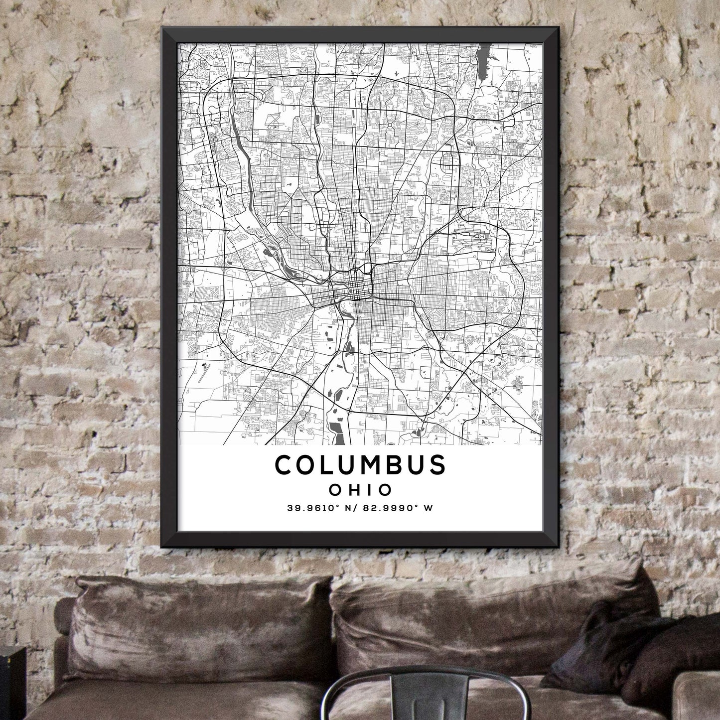 Columbus,Ohio Map Print