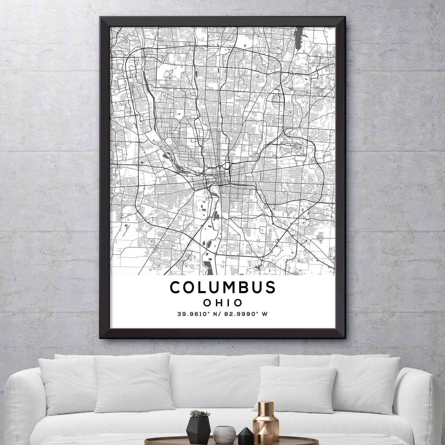 Columbus,Ohio Map Print