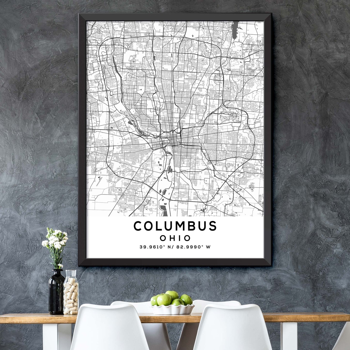 Columbus,Ohio Map Print