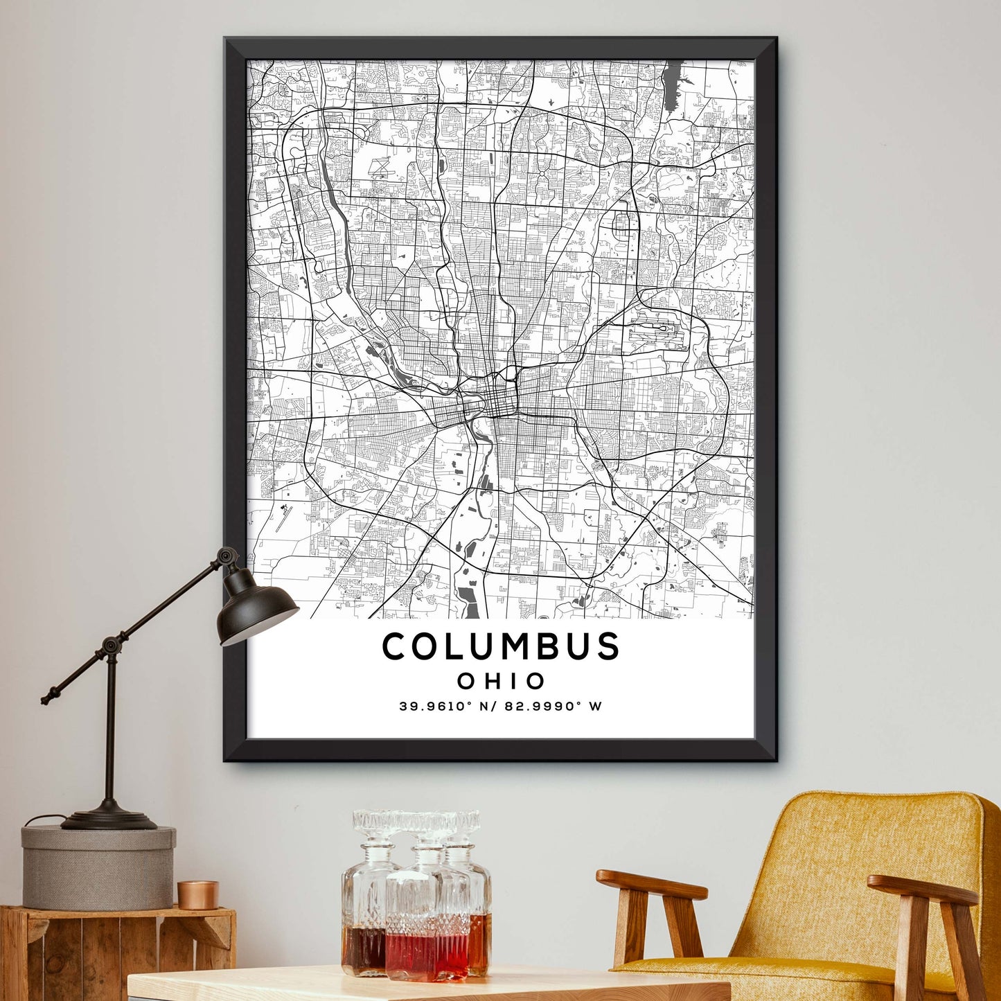 Columbus,Ohio Map Print