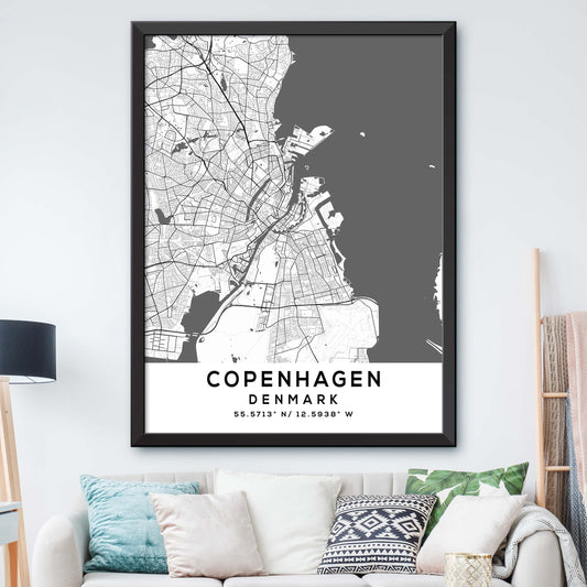 Copenhagen,Denmark Map Print