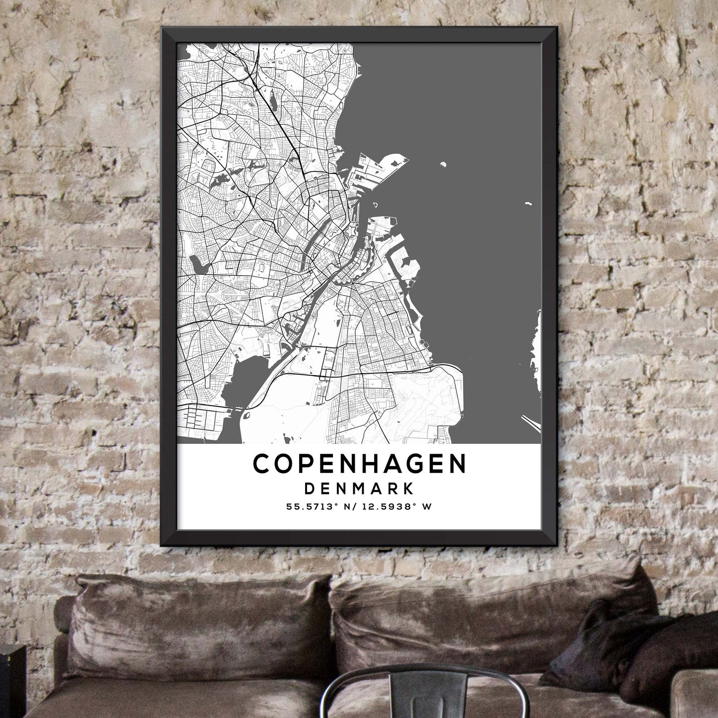 Copenhagen,Denmark Map Print