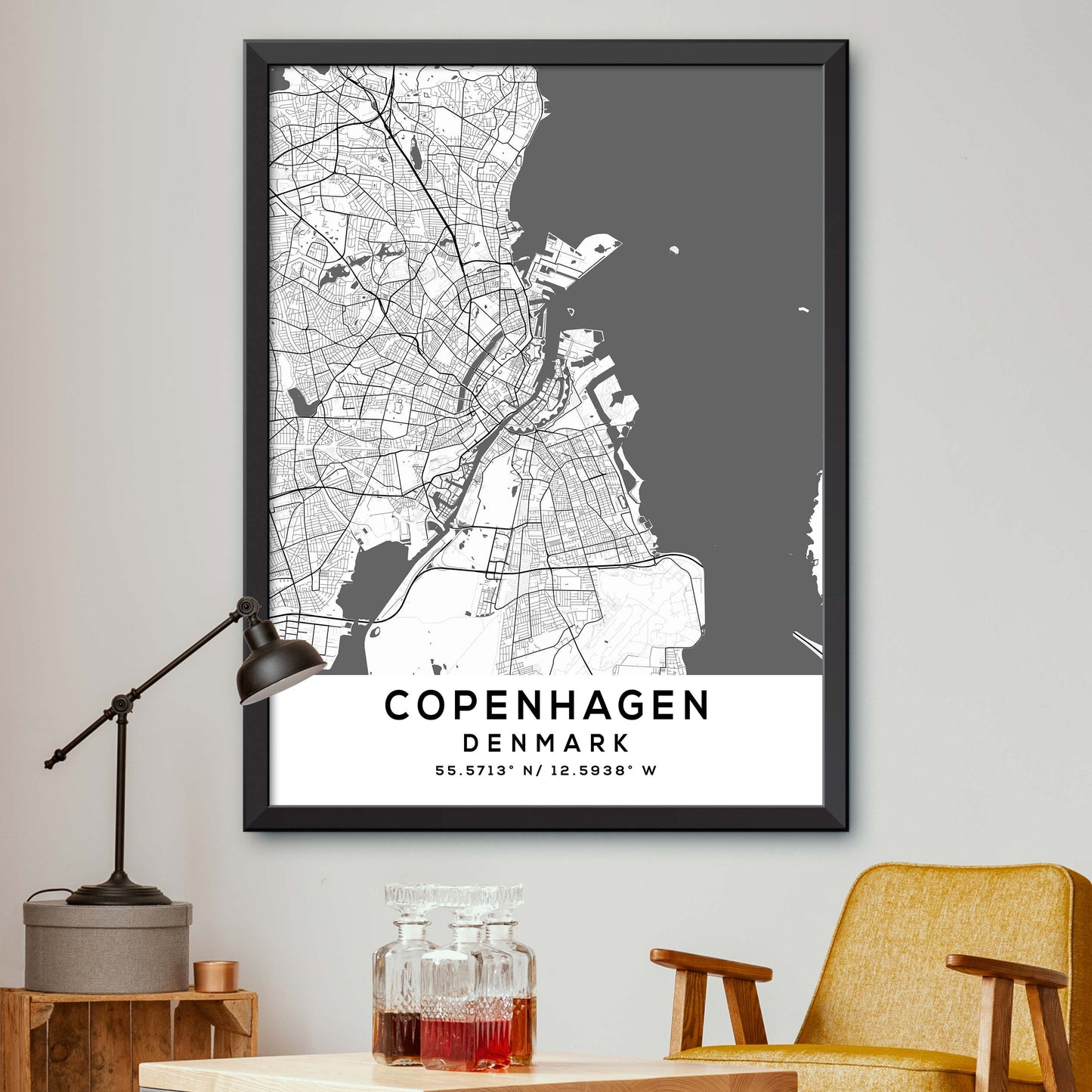 Copenhagen,Denmark Map Print