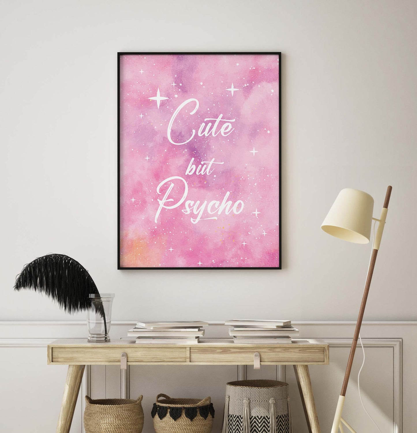 Pink Cute But Psycho Print