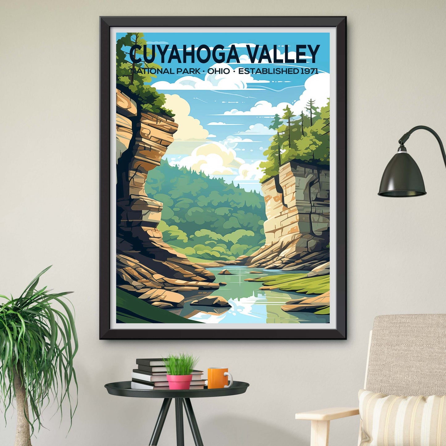Cuyahoga Valley National Park Vintage-Style Travel Poster