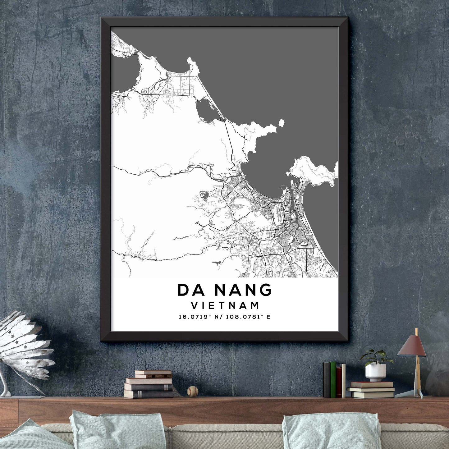 Da-Nang,Vietnam Map Print