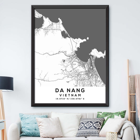 Da-Nang,Vietnam Map Print