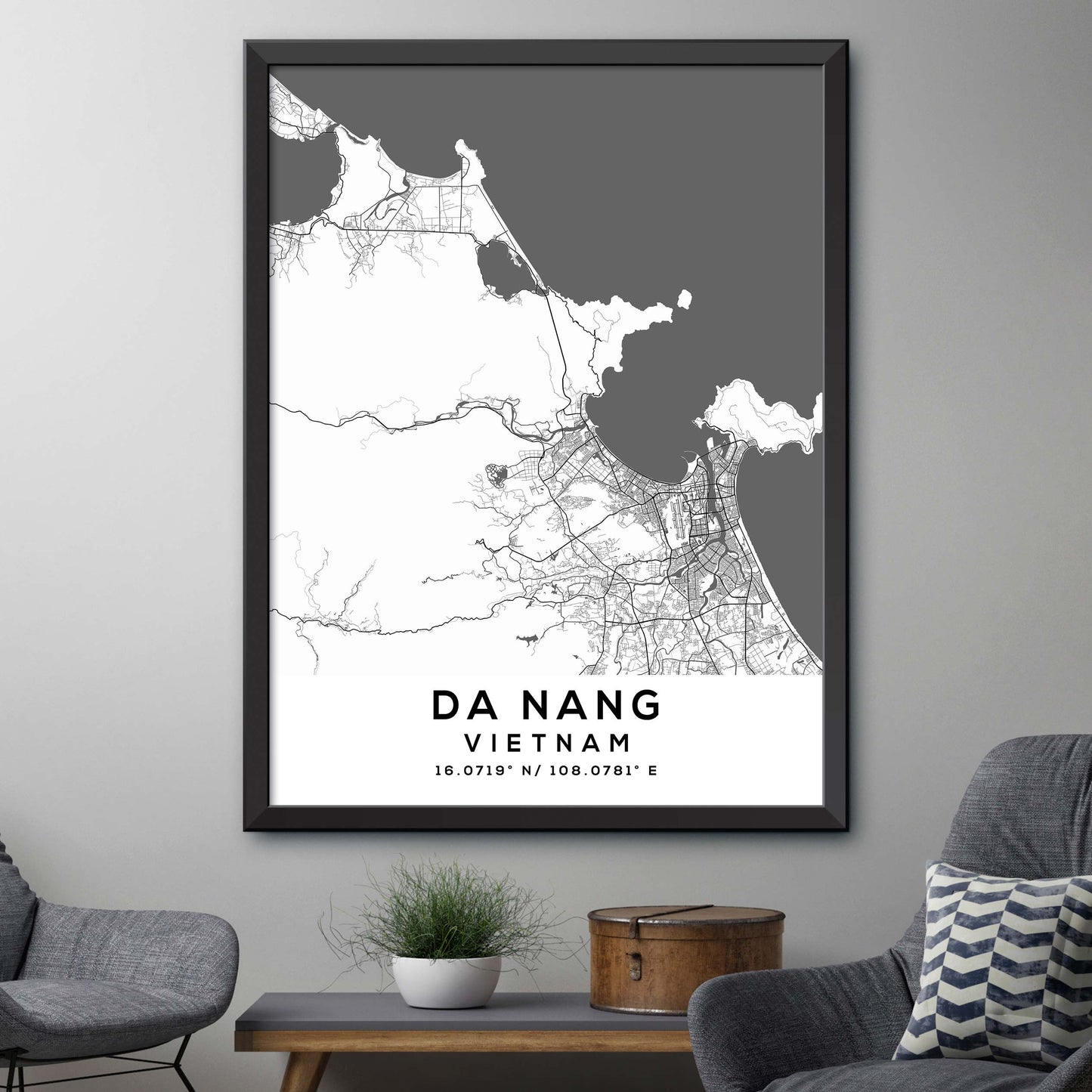 Da-Nang,Vietnam Map Print