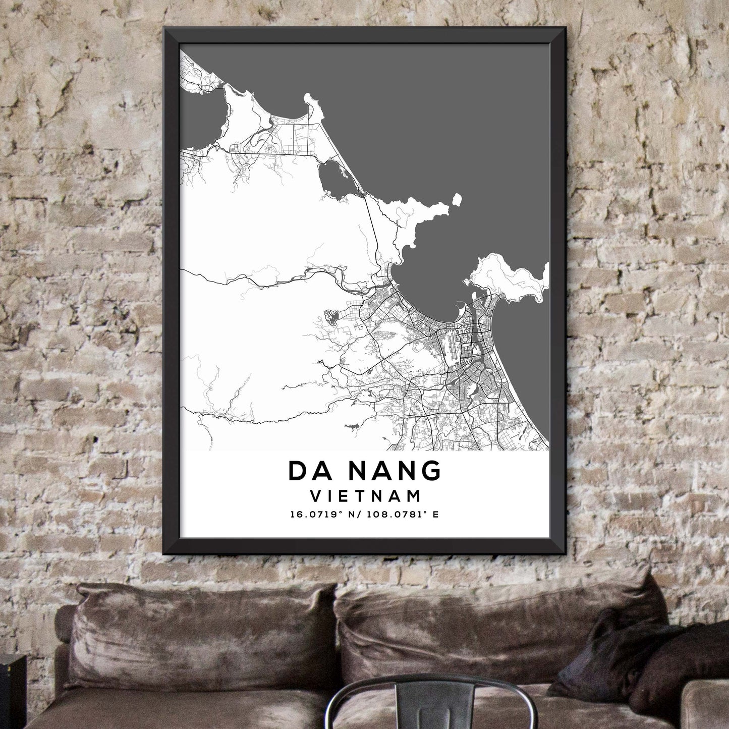 Da-Nang,Vietnam Map Print