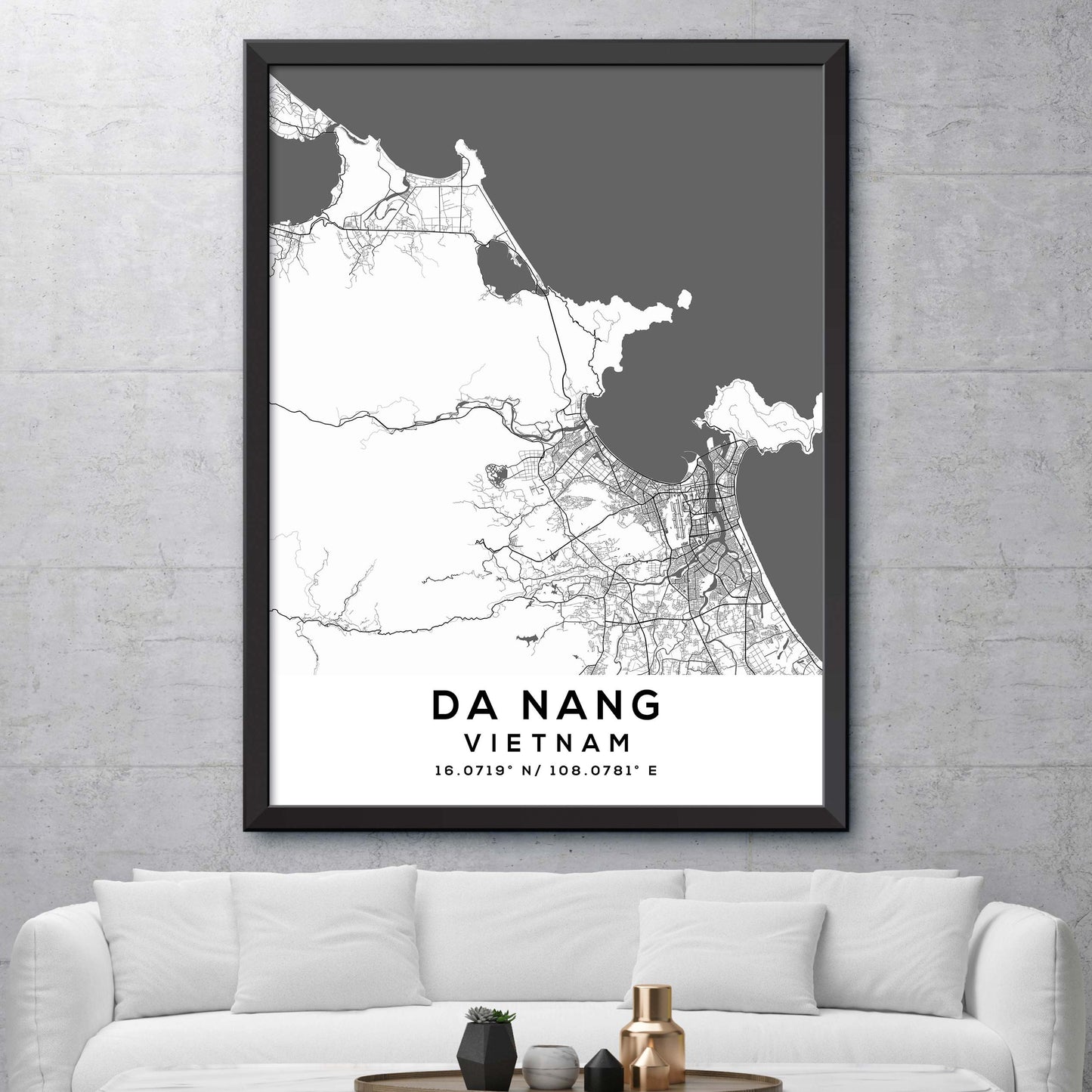 Da-Nang,Vietnam Map Print