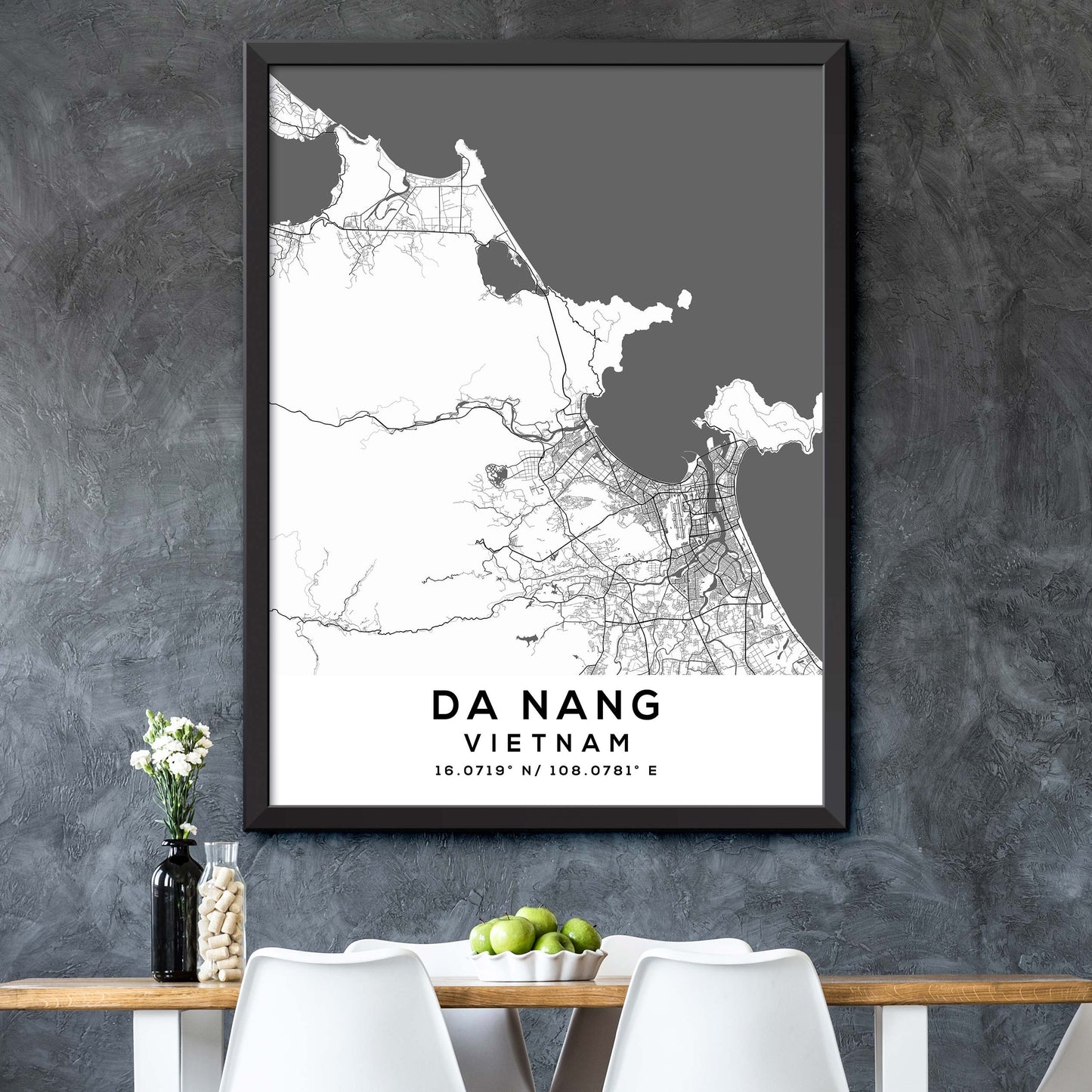 Da-Nang,Vietnam Map Print