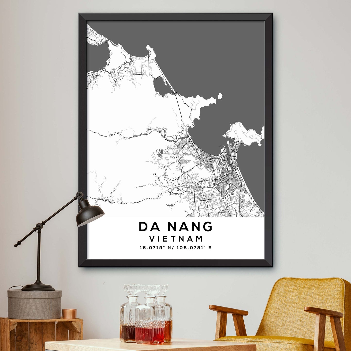 Da-Nang,Vietnam Map Print