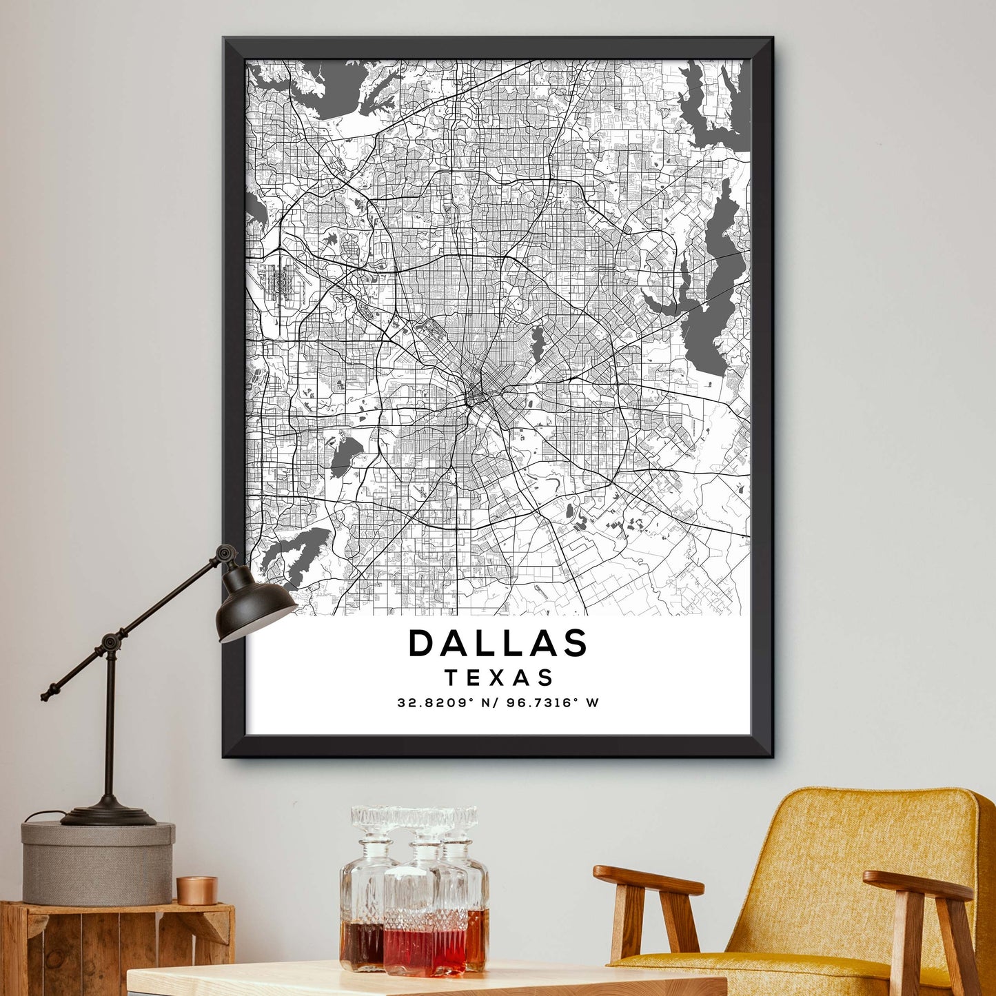 Dallas,Texas Map Print