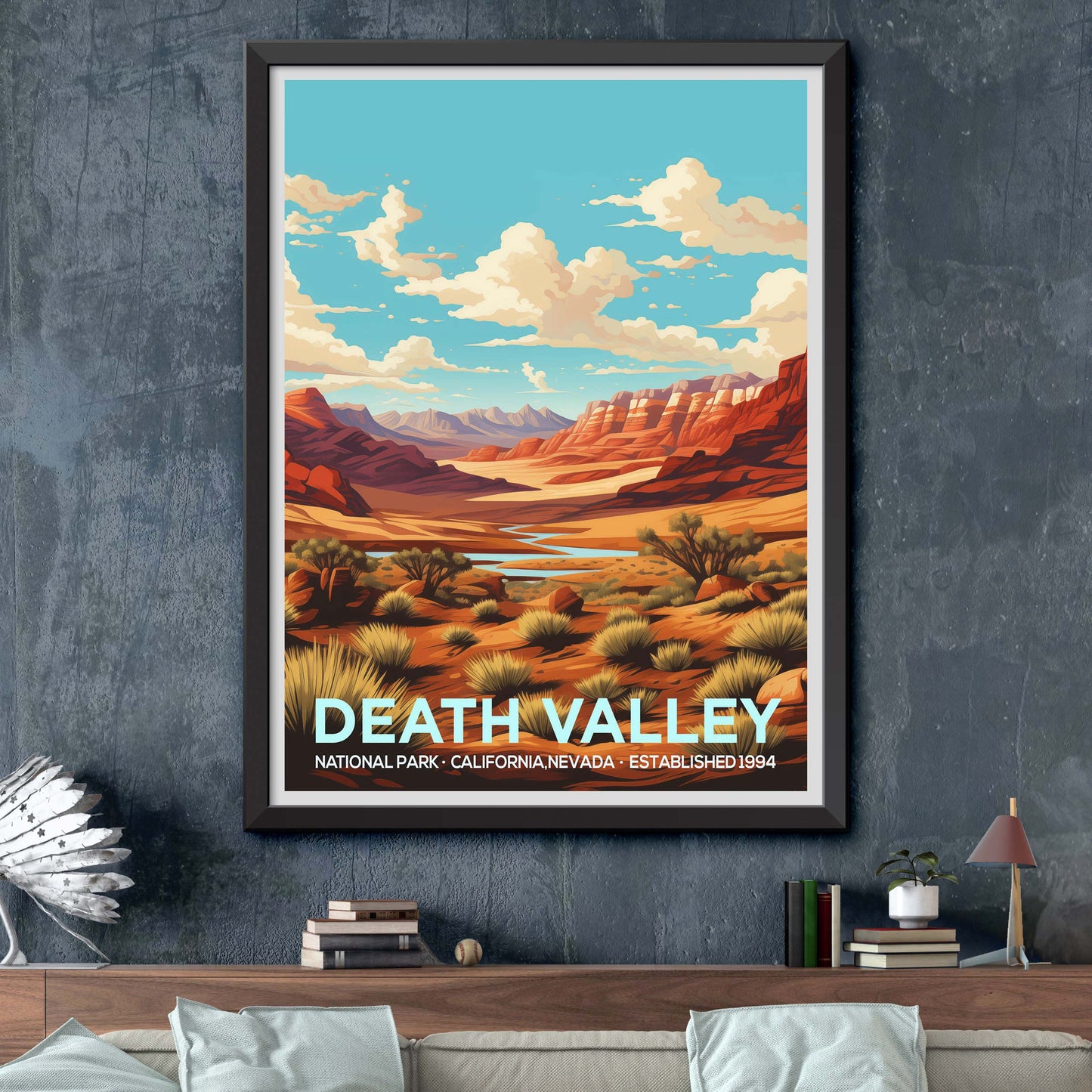 Death Valley National Park Print Poster , Death Valley Travel gift