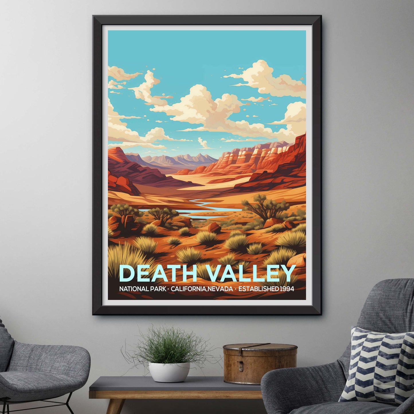 Death Valley National Park Print Poster , Death Valley Travel gift