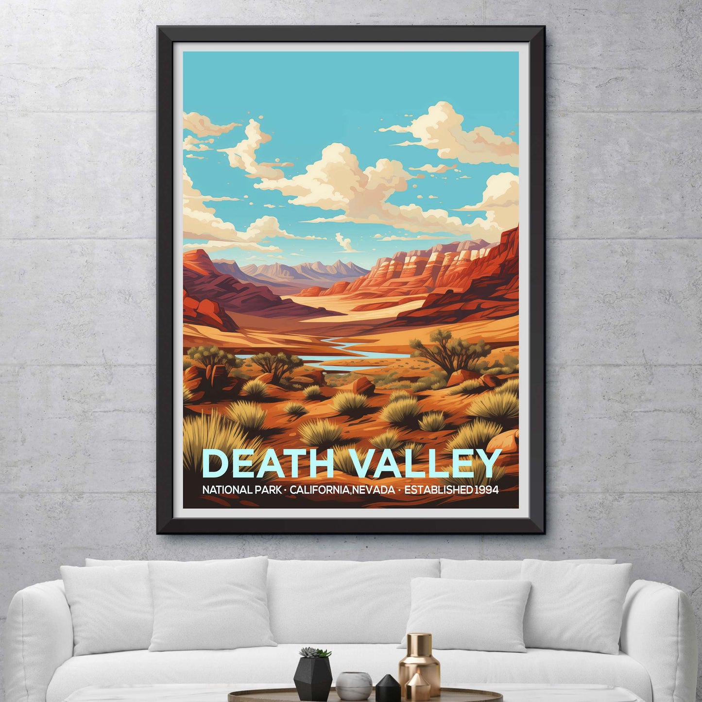 Death Valley National Park Print Poster , Death Valley Travel gift