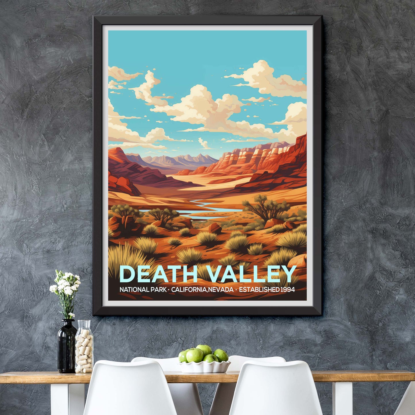 Death Valley National Park Print Poster , Death Valley Travel gift