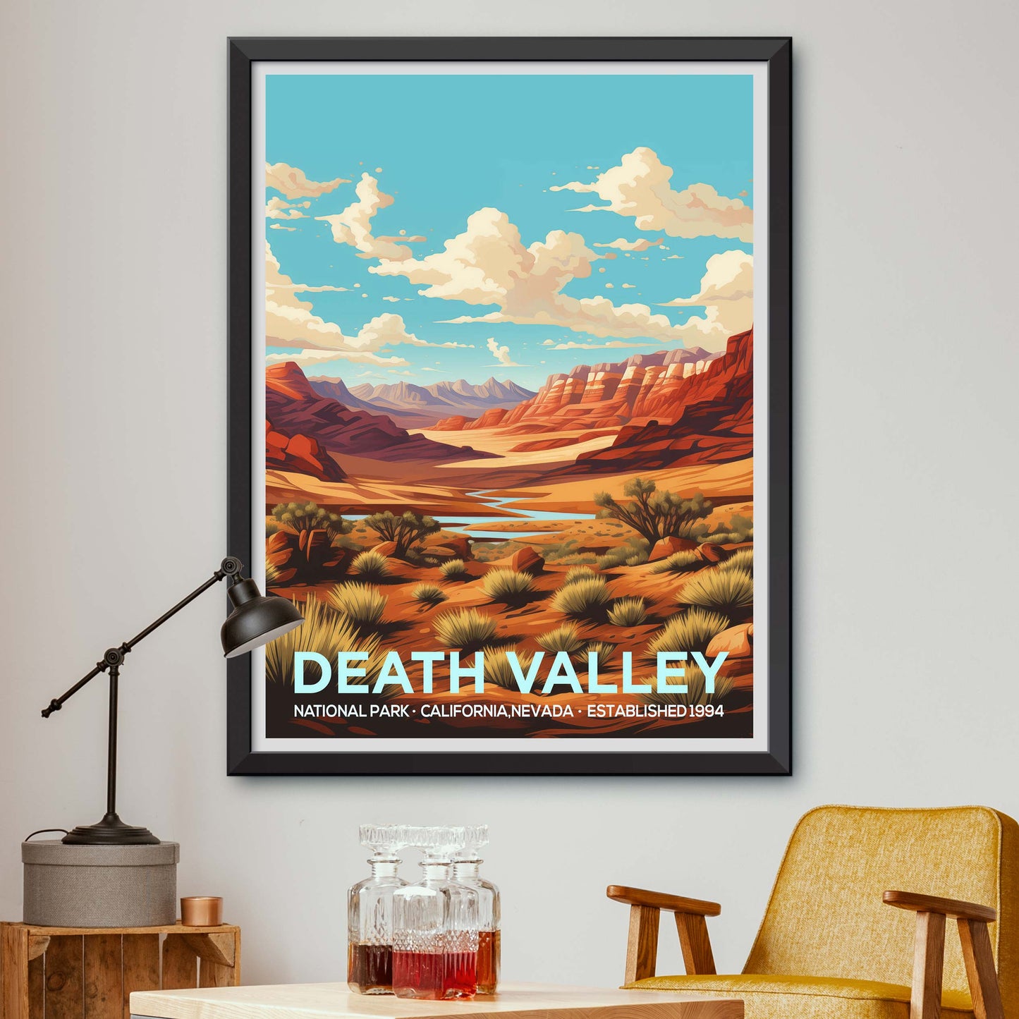 Death Valley National Park Print Poster , Death Valley Travel gift