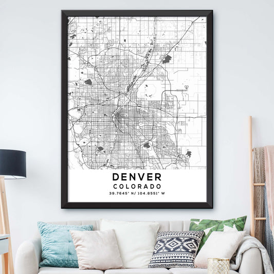 Denver, Colorado Map Print