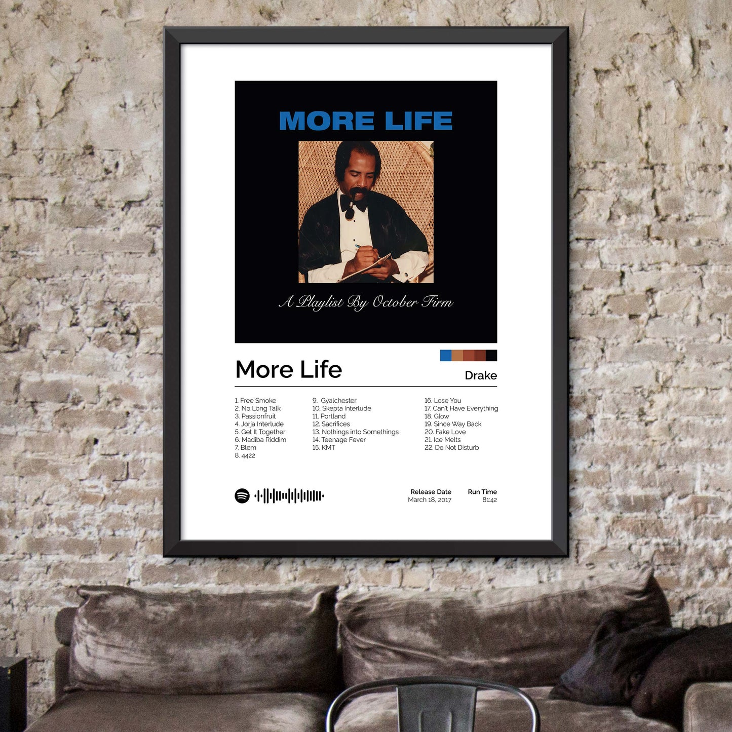 Drake - More Life Album Cover Print