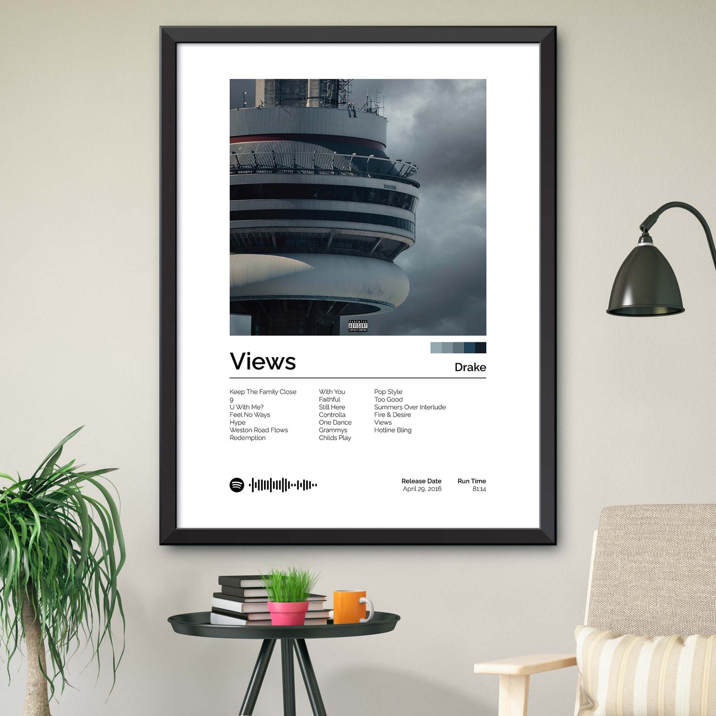 Drake - Views Album Cover Print