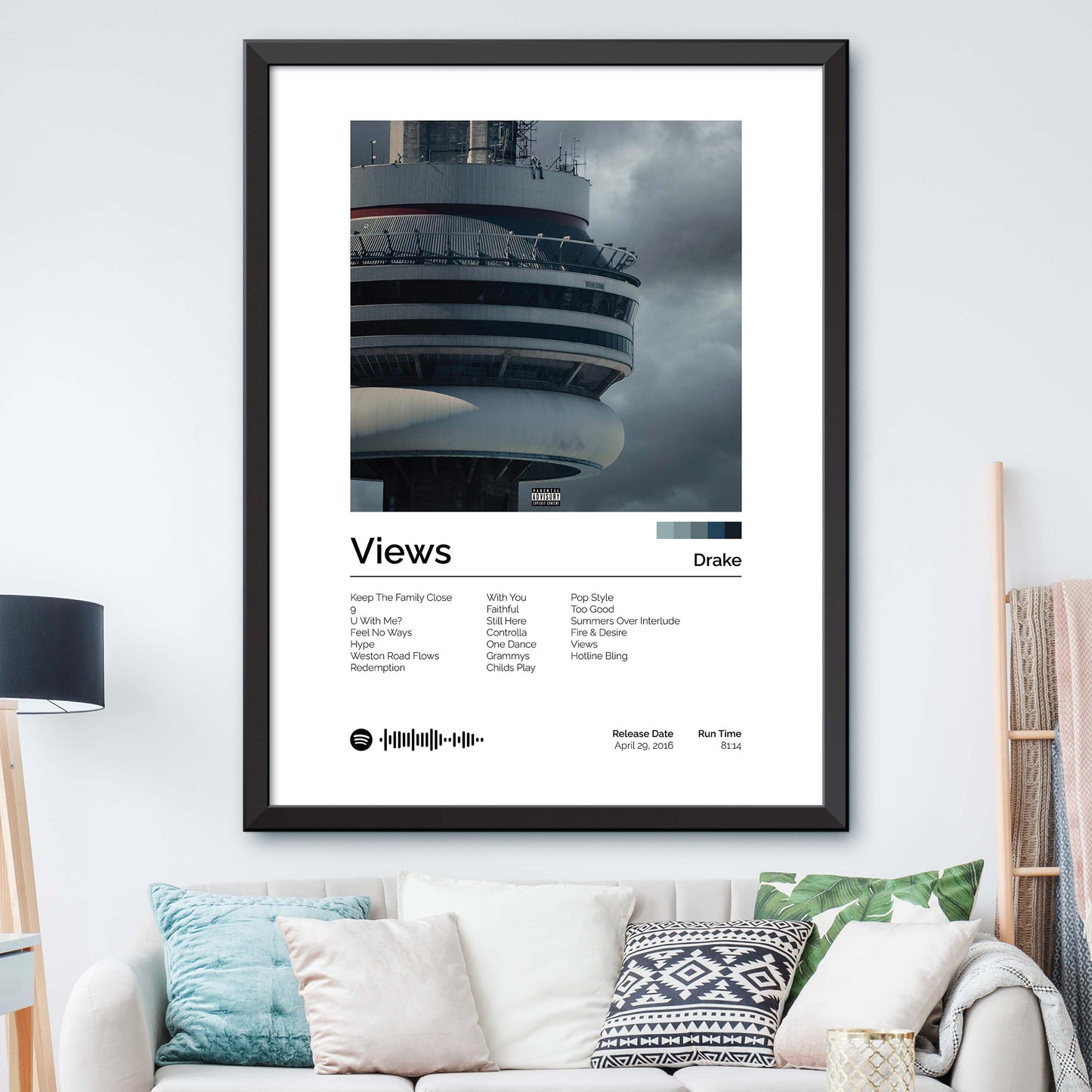 Drake - Views Album Cover Print