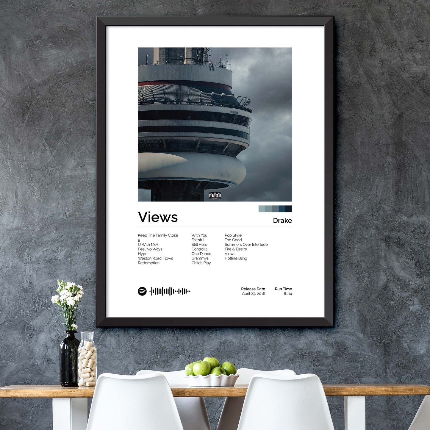 Drake - Views Album Cover Print