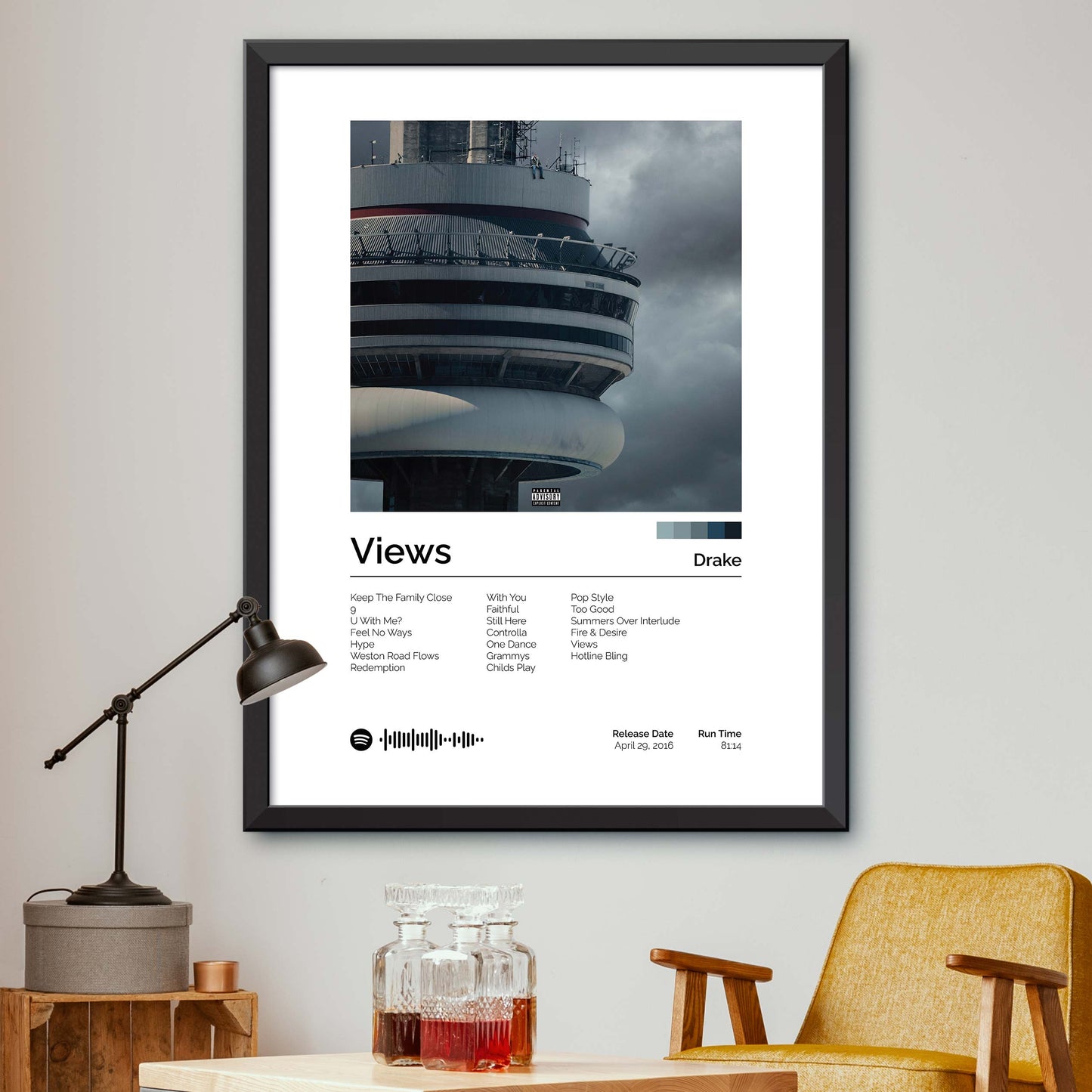 Drake - Views Album Cover Print