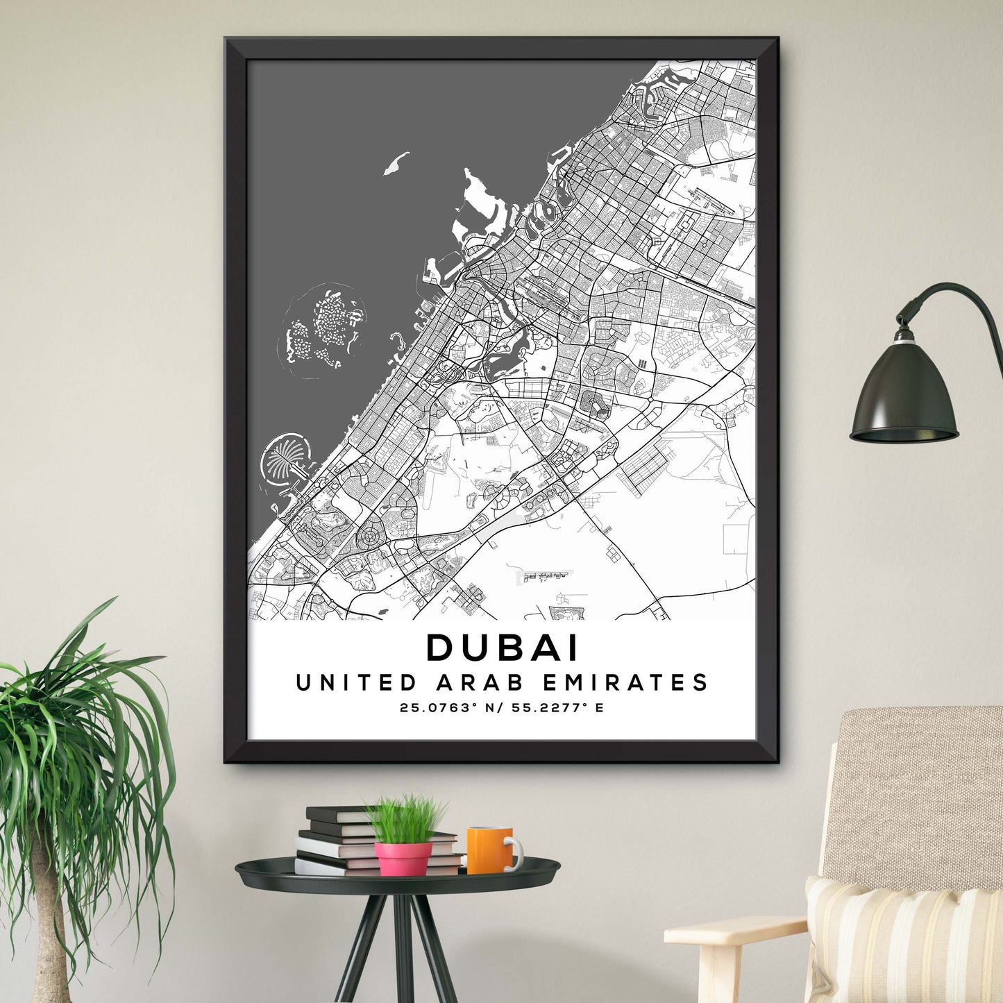 Dubai,United-Arab-Emirates Map Print