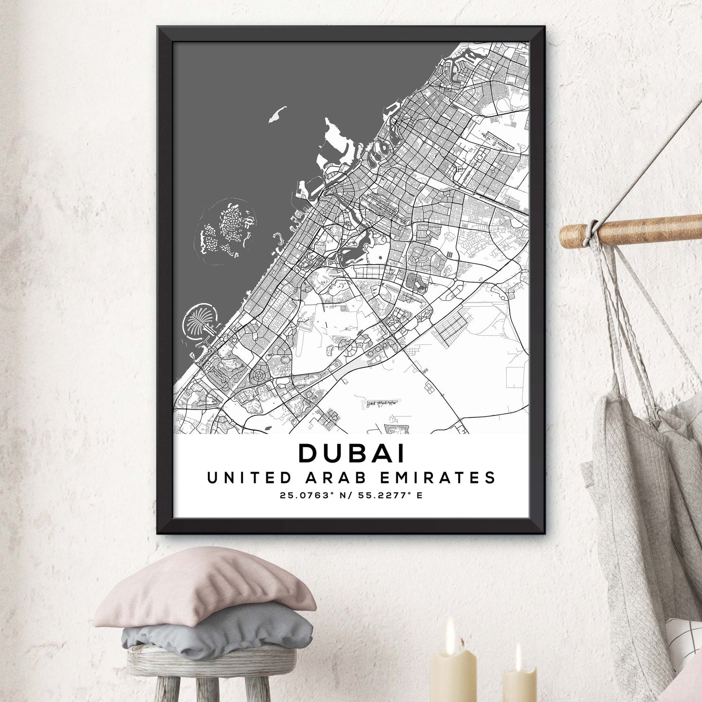 Dubai,United-Arab-Emirates Map Print