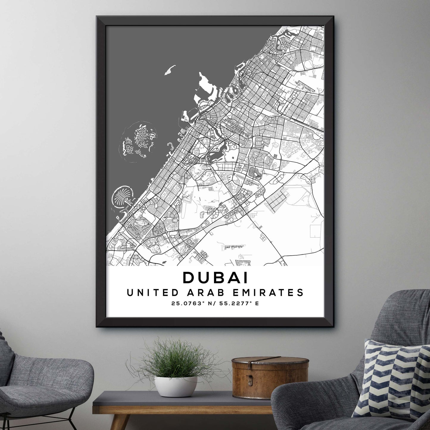 Dubai,United-Arab-Emirates Map Print