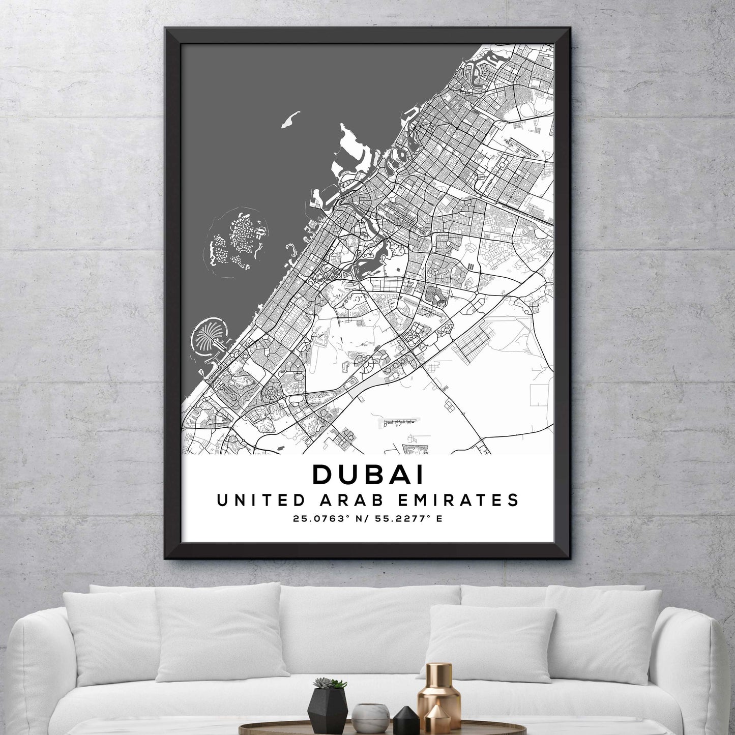 Dubai,United-Arab-Emirates Map Print