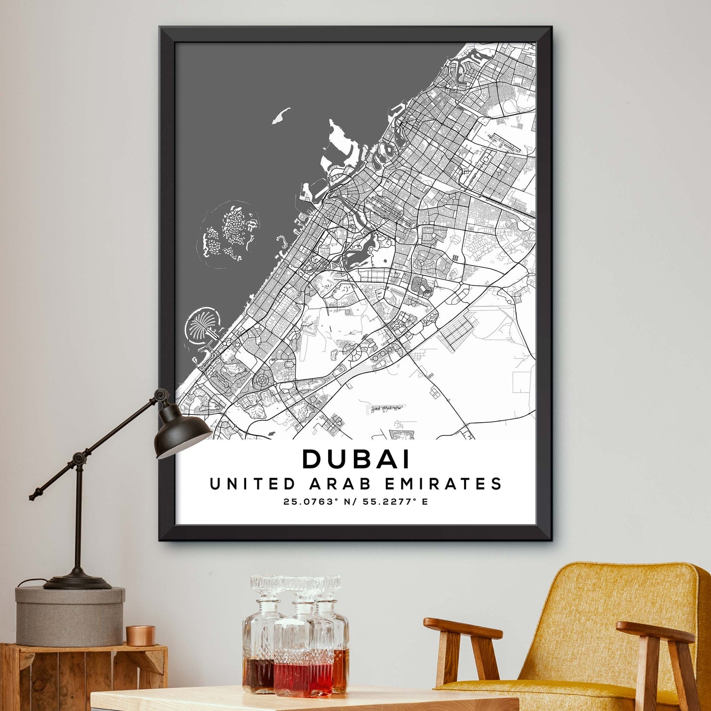 Dubai,United-Arab-Emirates Map Print