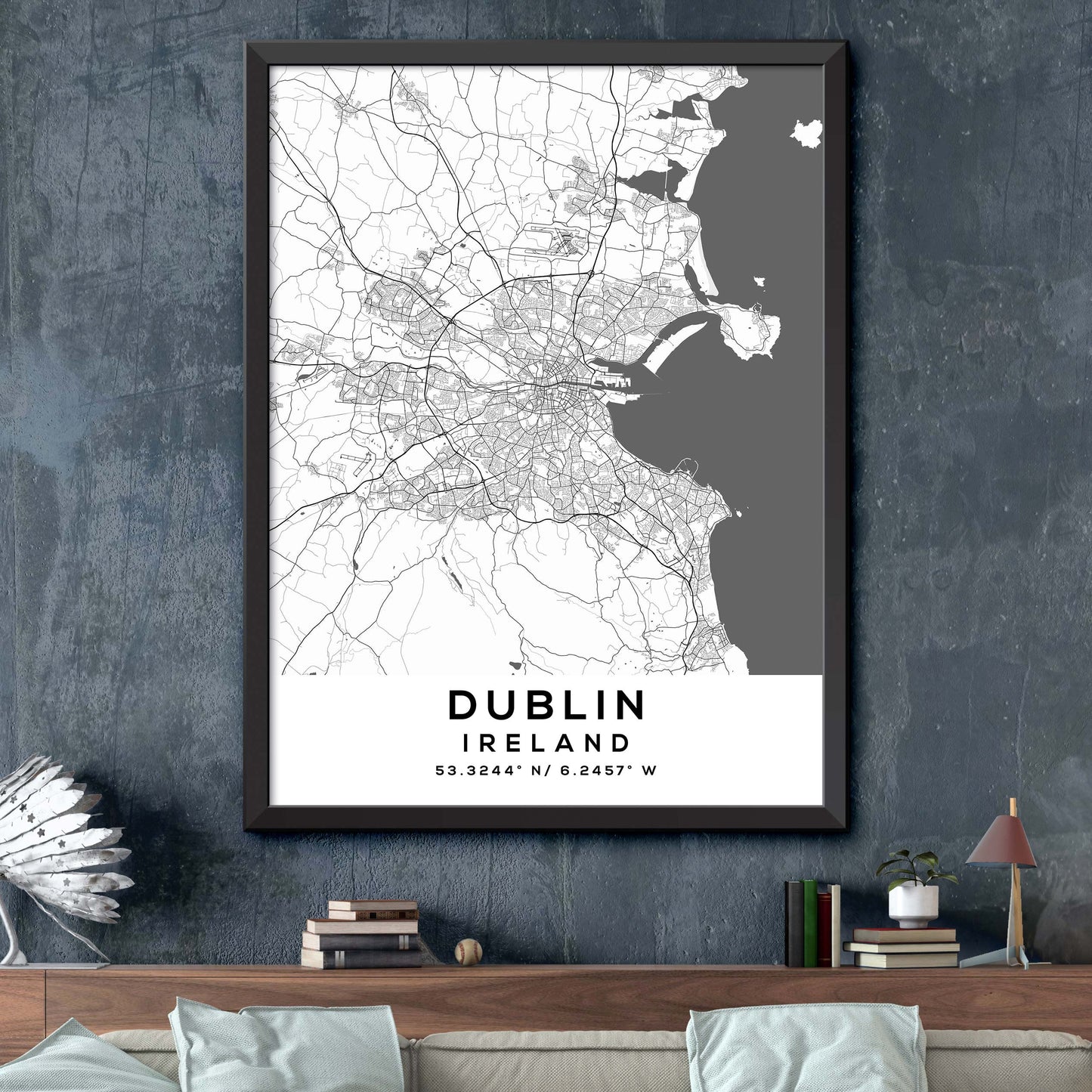 Dublin,Ireland Map Print