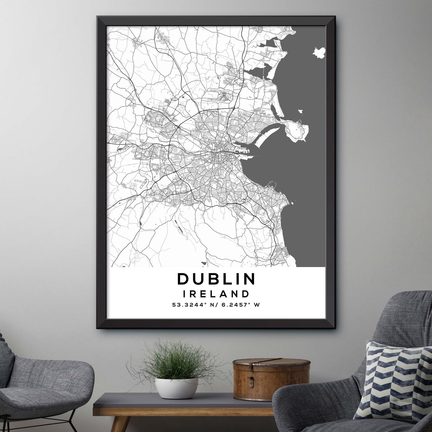 Dublin,Ireland Map Print