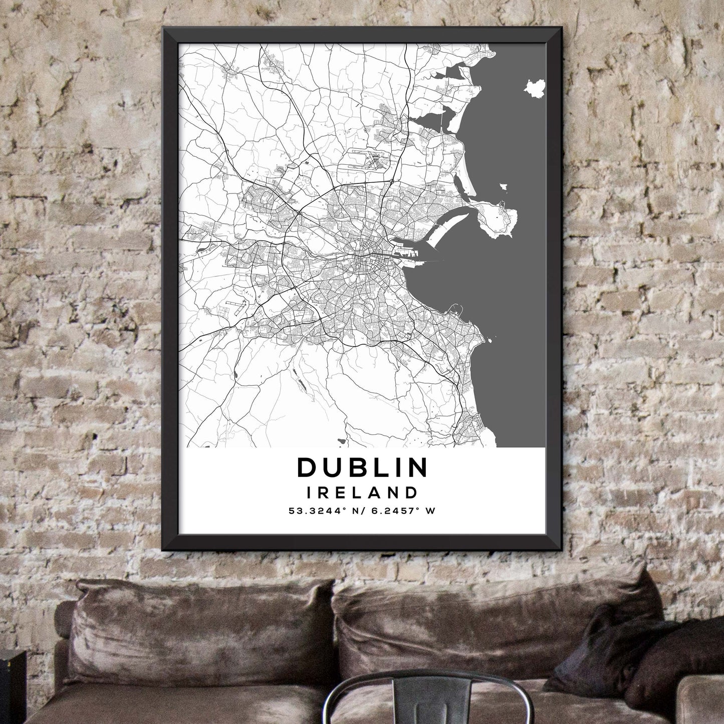 Dublin,Ireland Map Print