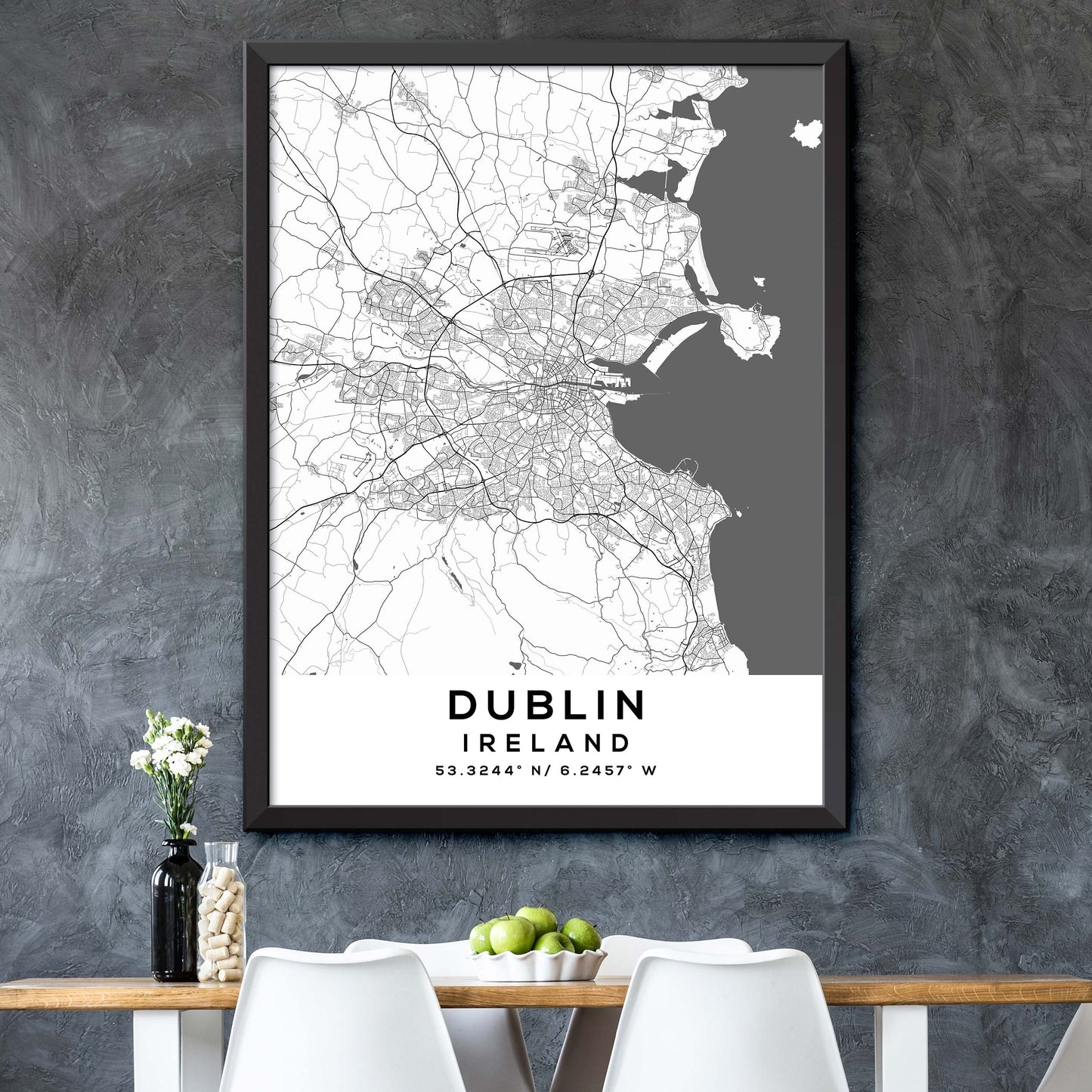 Dublin,Ireland Map Print