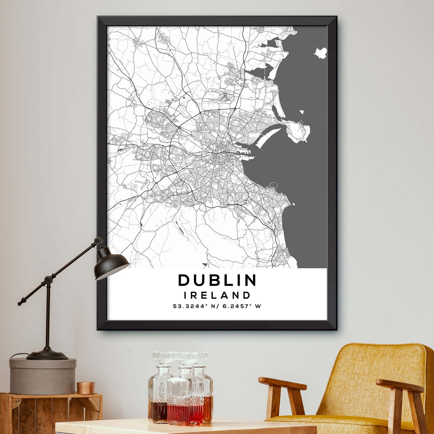 Dublin,Ireland Map Print