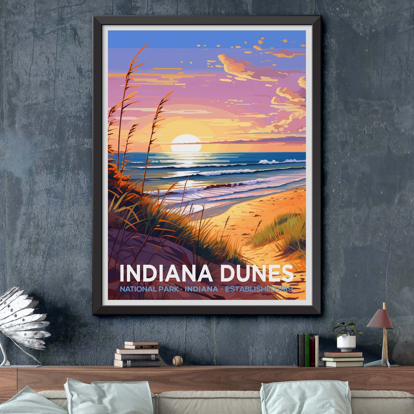 Indiana Dunes Travel Print Wall Art Indiana Dunes Wall