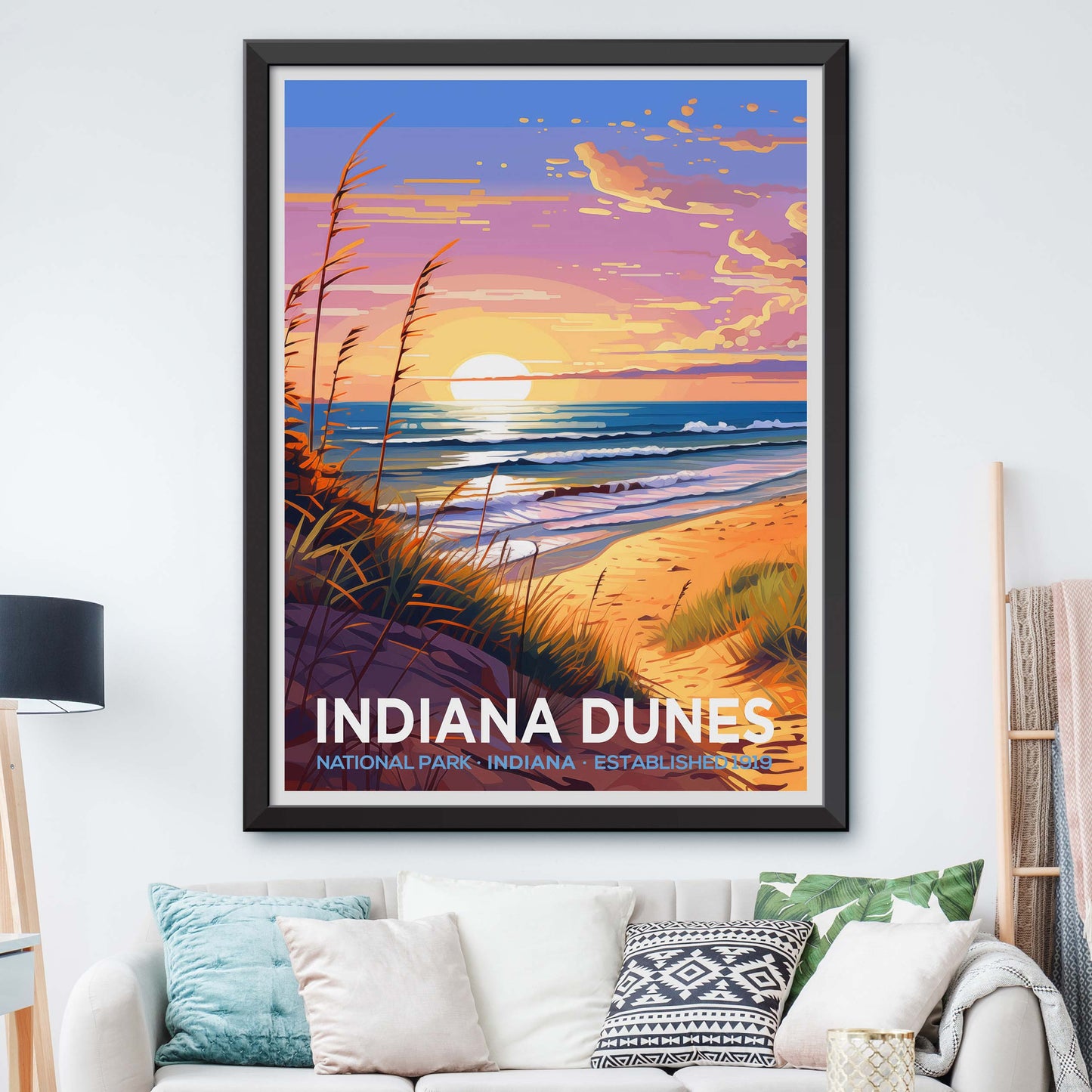 Indiana Dunes Travel Print Wall Art Indiana Dunes Wall