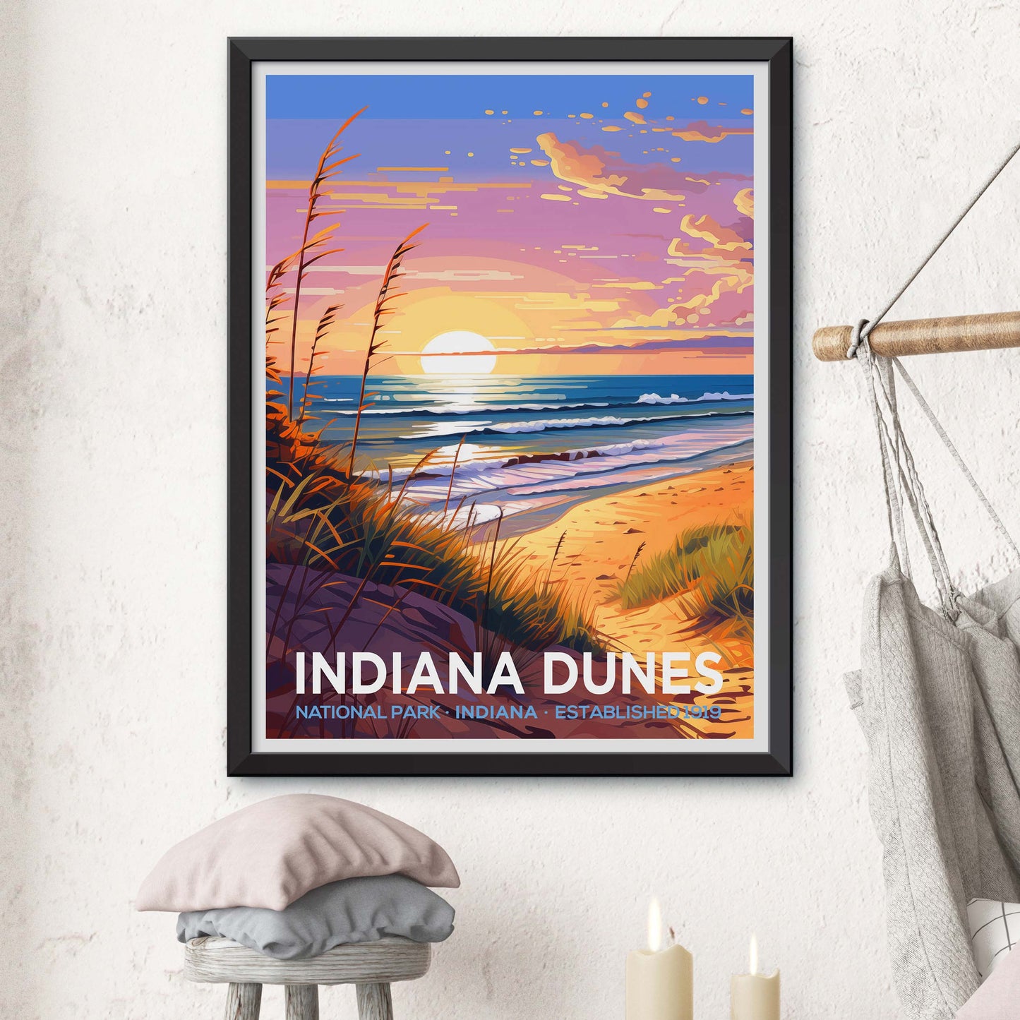 Indiana Dunes Travel Print Wall Art Indiana Dunes Wall