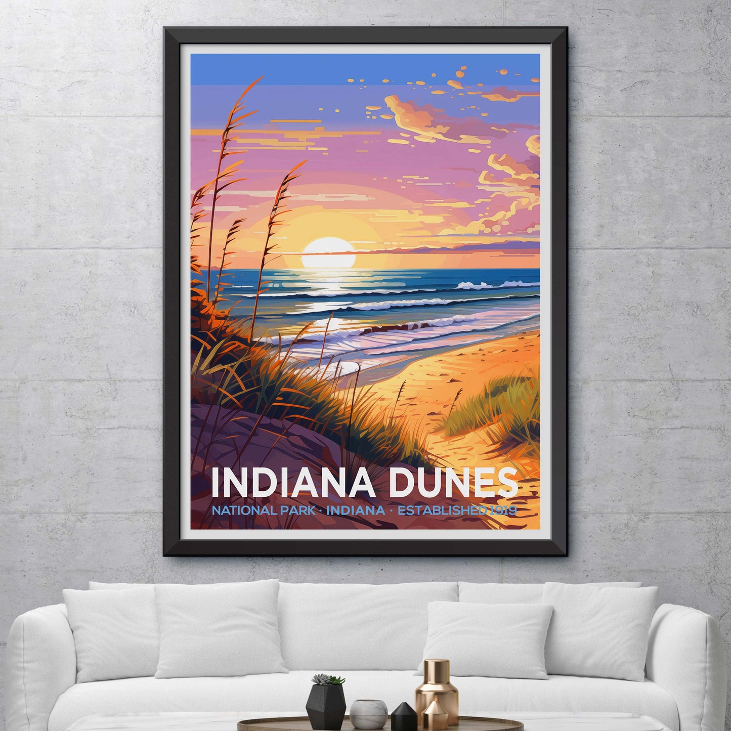 Indiana Dunes Travel Print Wall Art Indiana Dunes Wall