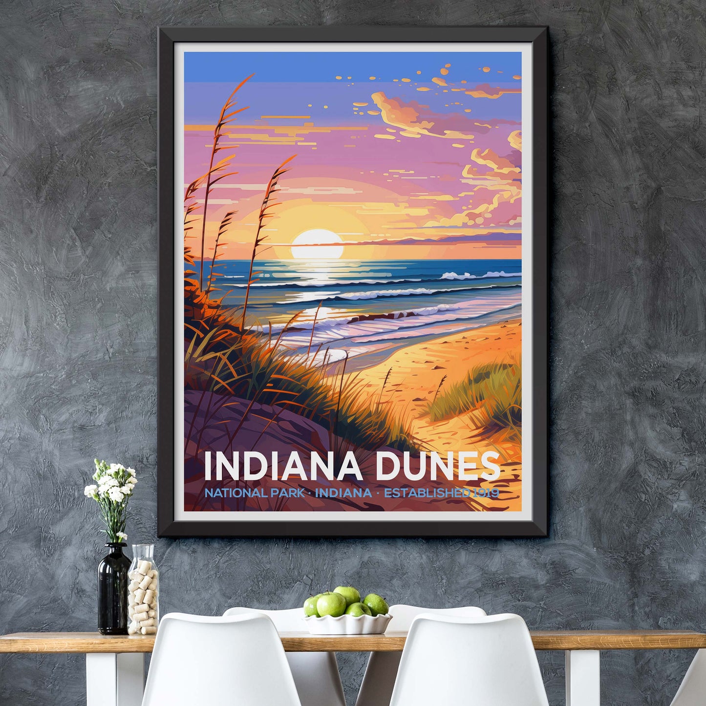 Indiana Dunes Travel Print Wall Art Indiana Dunes Wall