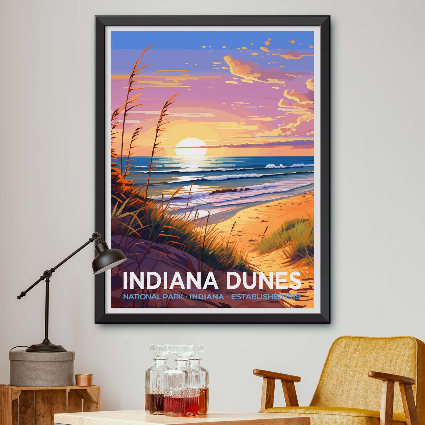 Indiana Dunes Travel Print Wall Art Indiana Dunes Wall