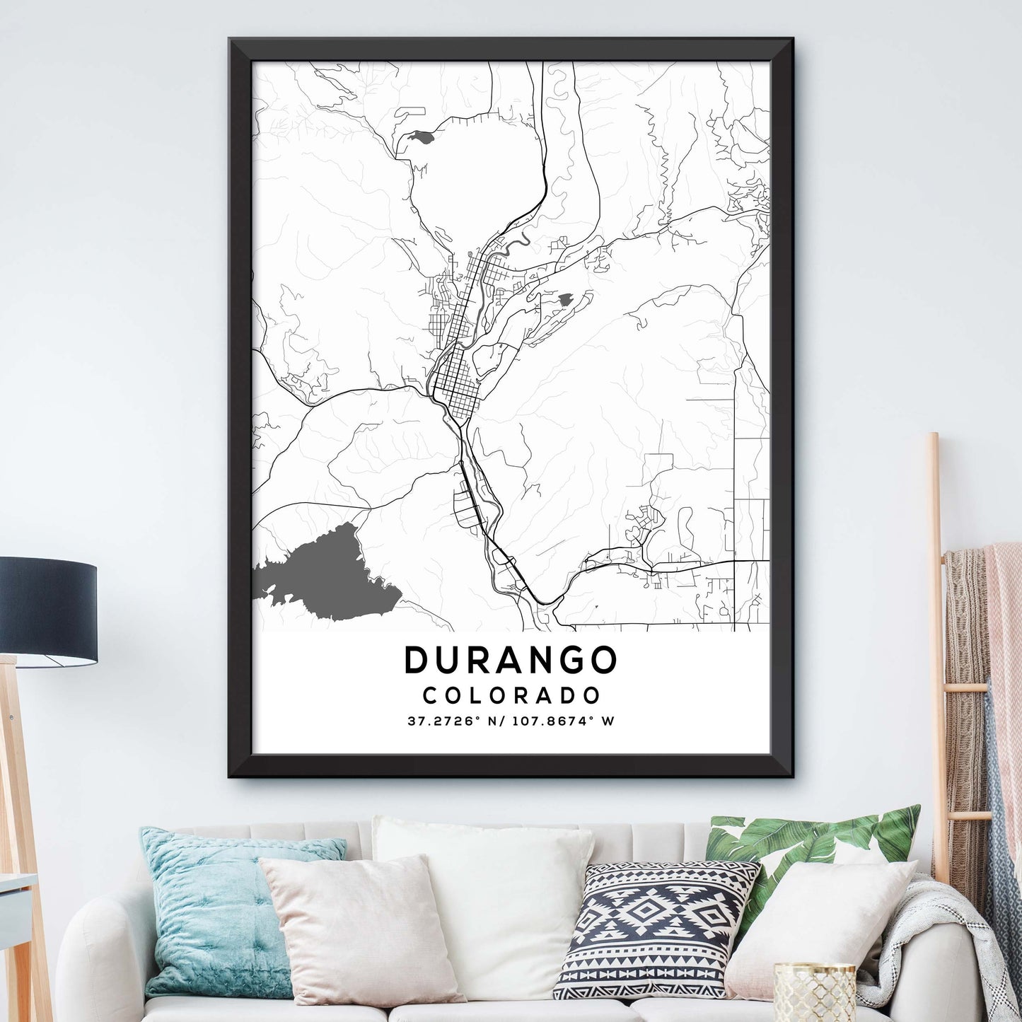 Durango,Colorado Map Print
